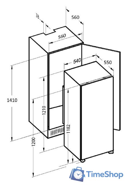 Однокамерный холодильник Zigmund & Shtain BR 12.1221 SX - Изображение №7 — Интернет-магазин Time-Shop