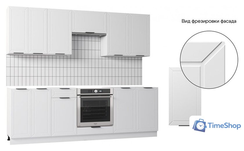 Готовая кухня Mio Tesoro Корнелия Ода-плюс 2.4 без столешницы (белый) - Изображение №4 — Интернет-магазин Time-Shop