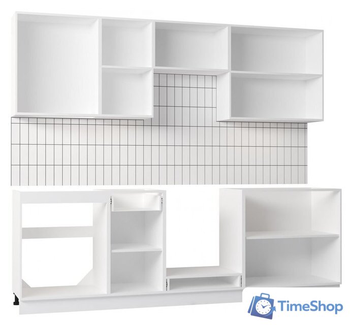 Готовая кухня Mio Tesoro Корнелия Ода-плюс 2.4 без столешницы (белый) - Изображение №2 — Интернет-магазин Time-Shop