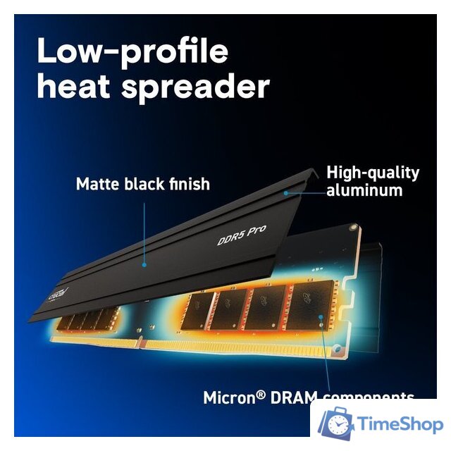 Оперативная память Crucial Pro 32ГБ DDR5 5600 МГц CP32G56C46U5 - Изображение №5 — Интернет-магазин Time-Shop