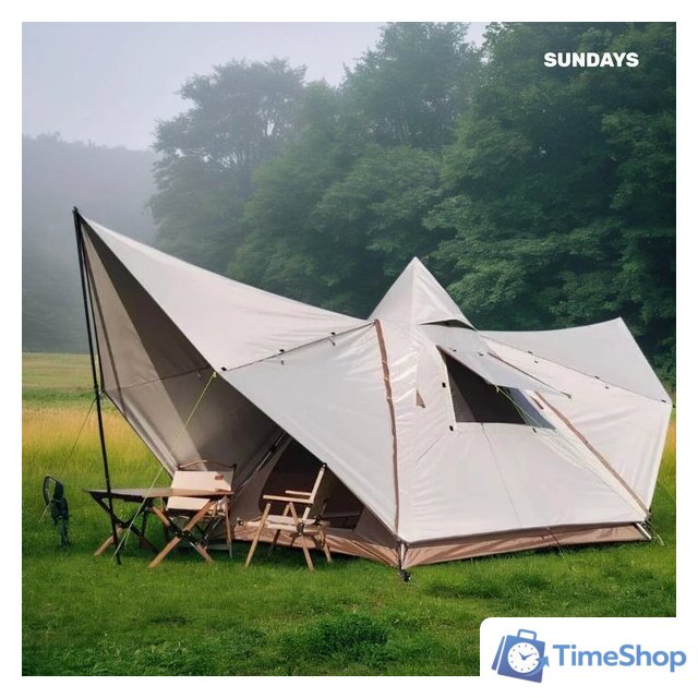 Кемпинговая палатка Sundays ZC-TT106 (коричневый/желтый) - Изображение №8 — Интернет-магазин Time-Shop