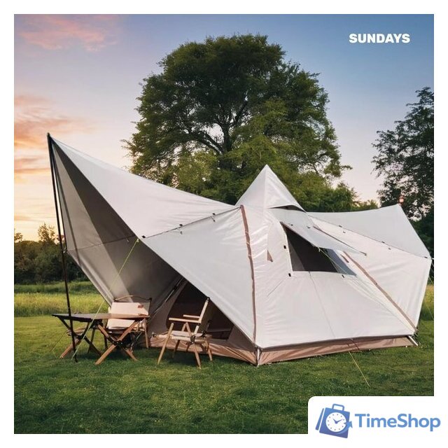 Кемпинговая палатка Sundays ZC-TT106 (коричневый/желтый) - Изображение №6 — Интернет-магазин Time-Shop