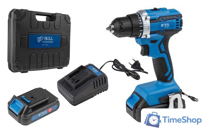 Дрель-шуруповерт Bull SR 1803 (с 2-мя АКБ, кейс) - Изображение №1 — Интернет-магазин Time-Shop