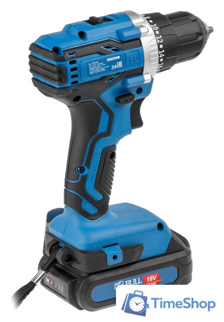 Дрель-шуруповерт Bull SR 1803 (с 2-мя АКБ, кейс) - Изображение №3 — Интернет-магазин Time-Shop