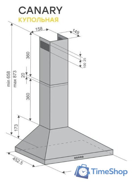 Кухонная вытяжка Konigin Canary Ivory 50 - Изображение №11 — Интернет-магазин Time-Shop