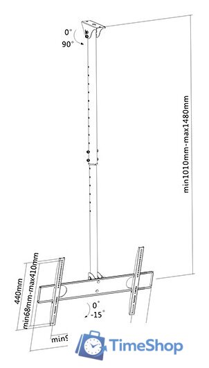 Кронштейн для телевизора Arm Media LCD-1500 - Изображение №2 — Интернет-магазин Time-Shop