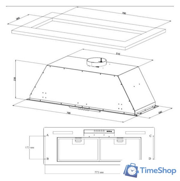Кухонная вытяжка Korting KHI 9931 RN - Изображение №2 — Интернет-магазин Time-Shop