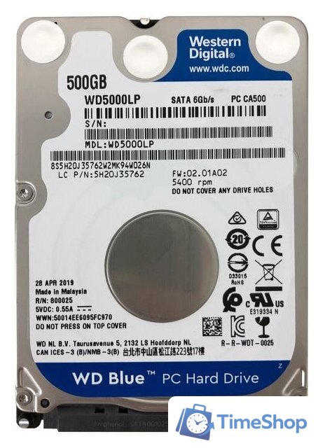 Жесткий диск WD Blue 500GB WD5000LPZX - Изображение №1 — Интернет-магазин Time-Shop
