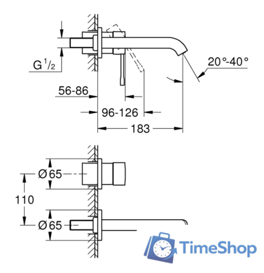 Смеситель Grohe Essence New 19408A01 (темный графит) - Изображение №2 — Интернет-магазин Time-Shop