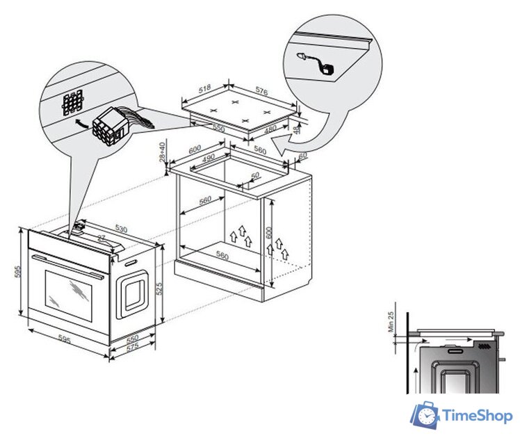 Электрический духовой шкаф Hansa BOES681621 - Изображение №2 — Интернет-магазин Time-Shop