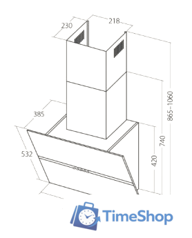 Кухонная вытяжка Akpo Venus 90 WK-4 (черный) - Изображение №3 — Интернет-магазин Time-Shop