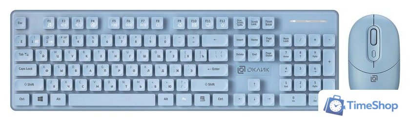 Офисный набор Оклик S265W (голубой) - Изображение №1 — Интернет-магазин Time-Shop