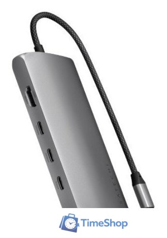 Док-станция Satechi USB-C Multiport Adapter 8K With Ethernet V3 ST-P8KEM (серый) - Изображение №1 — Интернет-магазин Time-Shop
