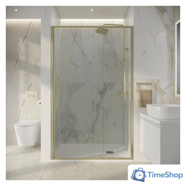 Душевая дверь Niagara Nova NG-45-11ASG 110х195 (золото сатин/прозрачное стекло) - Изображение №9 — Интернет-магазин Time-Shop