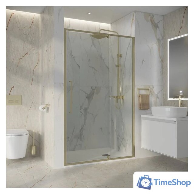 Душевая дверь Niagara Nova NG-45-11ASG 110х195 (золото сатин/прозрачное стекло) - Изображение №8 — Интернет-магазин Time-Shop