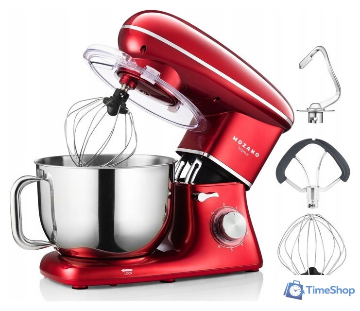 Планетарный миксер Mozano Kitchen Machine ROB-01 (красный) - Изображение №3 — Интернет-магазин Time-Shop