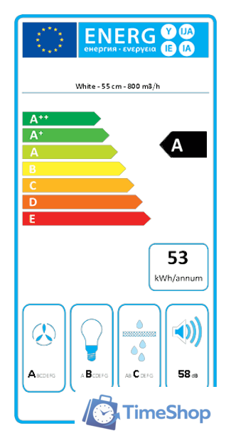 Кухонная вытяжка Falmec Verso Design 55 800 м3/ч (черный) - Изображение №5 — Интернет-магазин Time-Shop