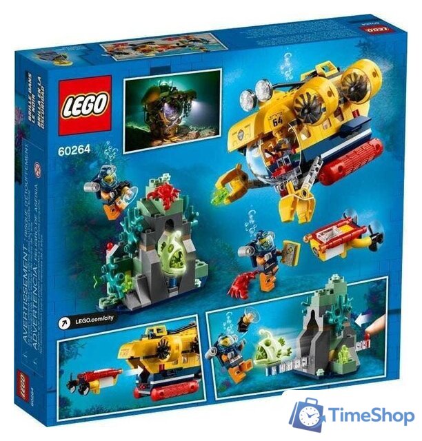 Конструктор LEGO City 60264 Океан: исследовательская подводная лодка - Изображение №2 — Интернет-магазин Time-Shop