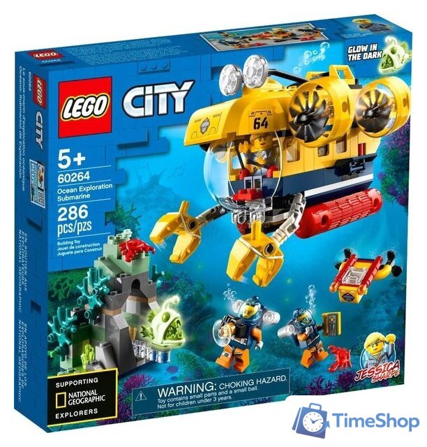 Конструктор LEGO City 60264 Океан: исследовательская подводная лодка - Изображение №1 — Интернет-магазин Time-Shop