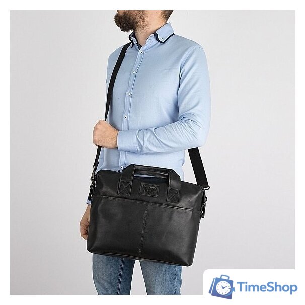 Сумка Poshete 253-6783-25-BLK (черный) - Изображение №2 — Интернет-магазин Time-Shop