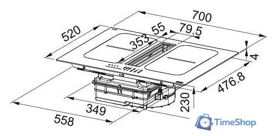 Варочная панель Franke Smart 2gether Black Lines FSM 7081R HI 340.0705.338 - Изображение №5 — Интернет-магазин Time-Shop