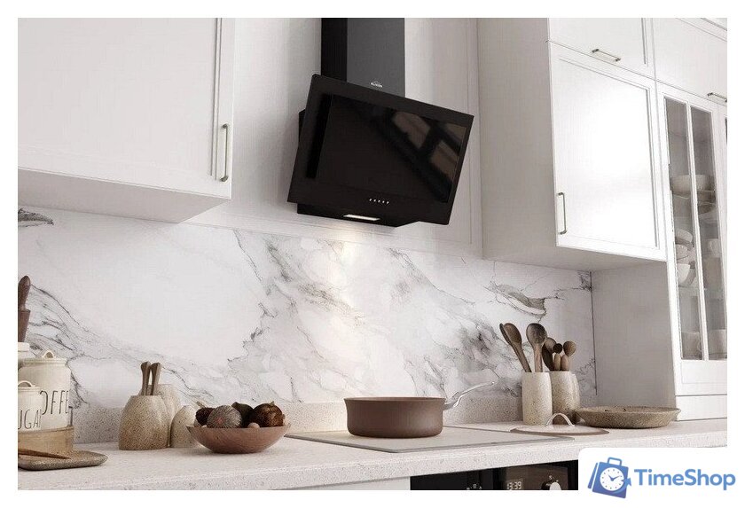 Кухонная вытяжка Elikor Коралл 50П-430-К3Д 266399 (черный/черное стекло) - Изображение №10 — Интернет-магазин Time-Shop