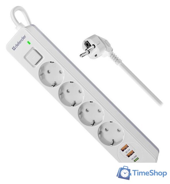 Сетевой фильтр Defender DFS 145 (5 м) - Изображение №1 — Интернет-магазин Time-Shop