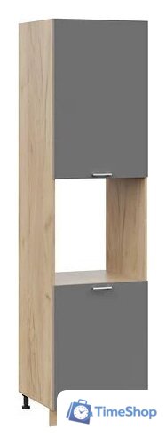 Шкаф напольный Трия Габриэлла 1ПВ6 с двумя дверями (дуб крафт золотой/титан) - Изображение №1 — Интернет-магазин Time-Shop