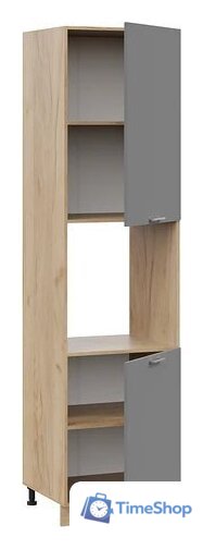 Шкаф напольный Трия Габриэлла 1ПВ6 с двумя дверями (дуб крафт золотой/титан) - Изображение №2 — Интернет-магазин Time-Shop