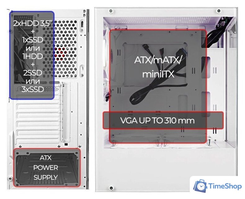 Корпус Ginzzu CL310 - Изображение №7 — Интернет-магазин Time-Shop
