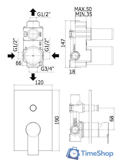 Смеситель Paffoni Tango TA015CR/M - Изображение №2 — Интернет-магазин Time-Shop