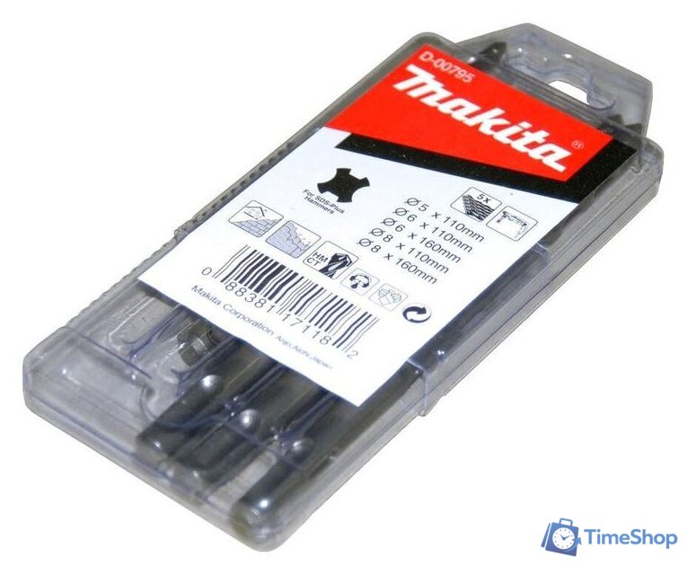 Набор буров Makita D-00795 (5 предметов) - Изображение №2 — Интернет-магазин Time-Shop