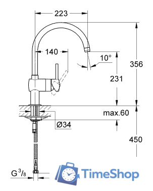 Смеситель Grohe Minta 32917000 - Изображение №3 — Интернет-магазин Time-Shop