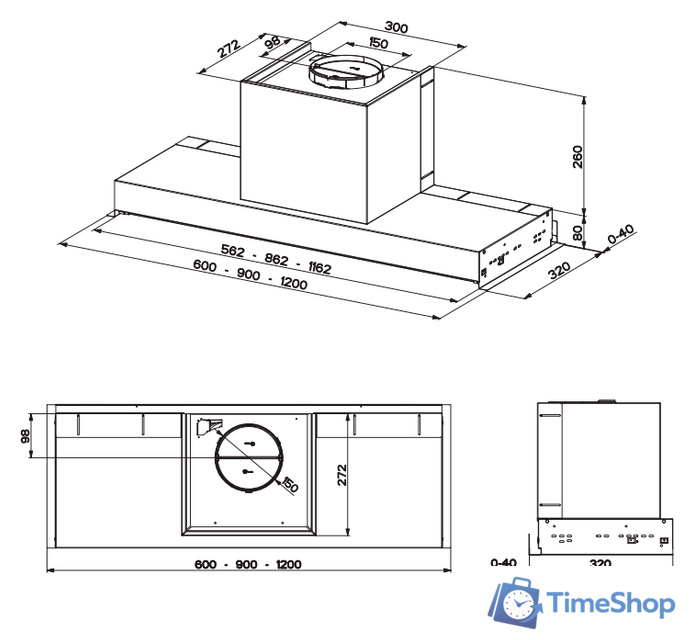 Кухонная вытяжка Franke Style Pro FSTPRO 608 305.0522.798 - Изображение №2 — Интернет-магазин Time-Shop