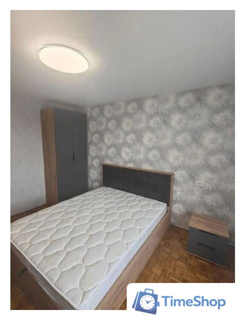 Кровать Трия Хилтон универсальная тип 1 160x200 (дуб крафт золотой/велюр серый) - Изображение №10 — Интернет-магазин Time-Shop