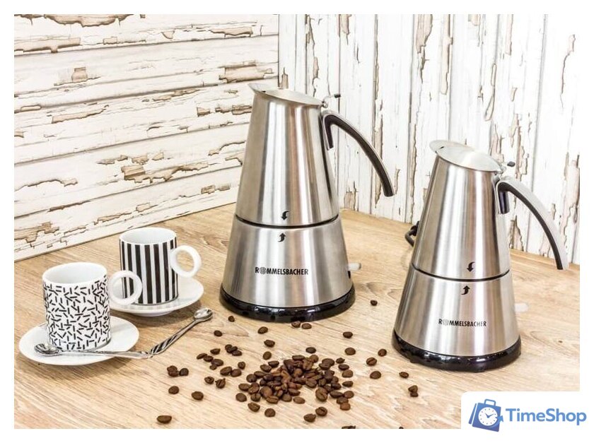 Гейзерная кофеварка ROMMELSBACHER EKO 364/E - Изображение №4 — Интернет-магазин Time-Shop