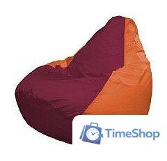 Кресло-мешок Flagman Груша Супер Мега 4XL Г5.1-307 (бордовый/оранжевый) - Изображение №1 — Интернет-магазин Time-Shop