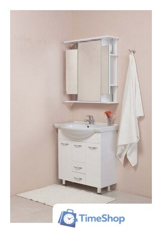  Onika Тумба под умывальник Моника 75.10 (белый) [107501] - Изображение №3 — Интернет-магазин Time-Shop