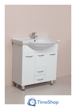  Onika Тумба под умывальник Моника 75.10 (белый) [107501] - Изображение №2 — Интернет-магазин Time-Shop