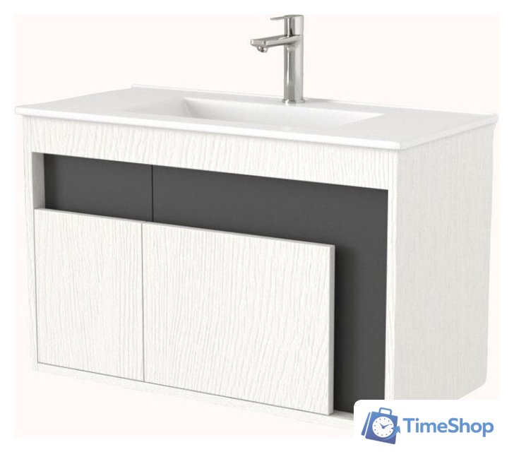  Дабер Тумба под умывальник 016 WeltWasser Deilbach 7517-80 Т16.8W.0.20 (белый древесный/серый) - Изображение №1 — Интернет-магазин Time-Shop