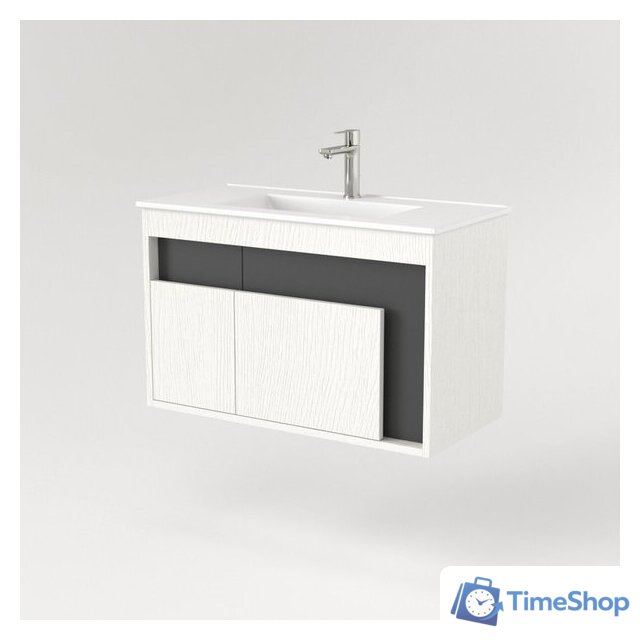  Дабер Тумба под умывальник 016 WeltWasser Deilbach 7517-80 Т16.8W.0.20 (белый древесный/серый) - Изображение №2 — Интернет-магазин Time-Shop