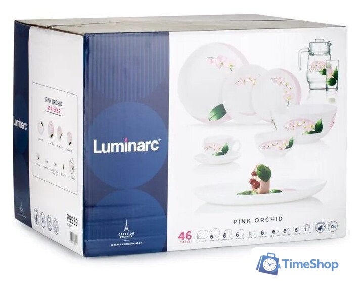 Столовый сервиз Luminarc Дивали Пинк Орхидея P9939 (46пр) - Изображение №11 — Интернет-магазин Time-Shop