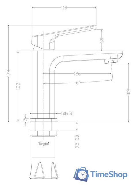 Смеситель Raglo R51.10.03 - Изображение №12 — Интернет-магазин Time-Shop