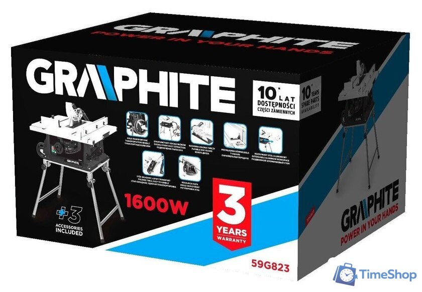 Распиловочный (циркулярный) станок GRAPHITE 59G823 - Изображение №2 — Интернет-магазин Time-Shop