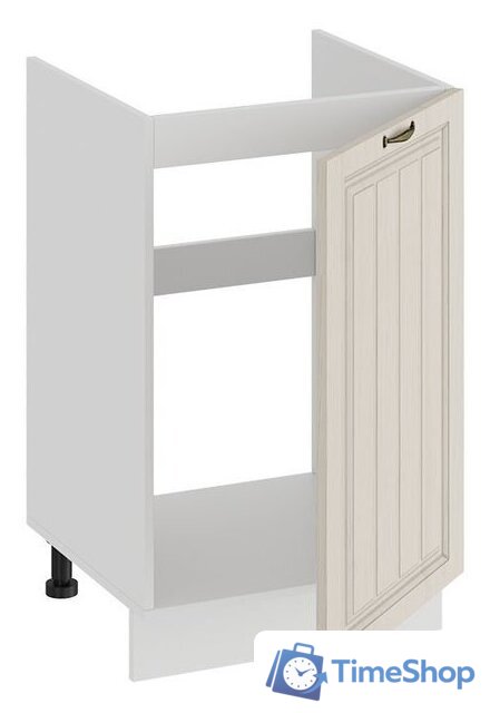 Шкаф напольный Трия Лина 1Н5М (белый/кремовый) - Изображение №2 — Интернет-магазин Time-Shop
