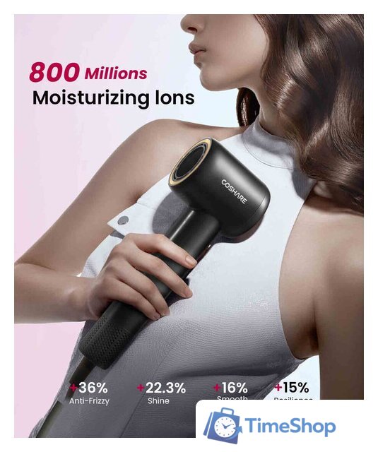 Фен Coshare SuperFlow1 High Speed Hair Dryer HD10E (gallon black) - Изображение №2 — Интернет-магазин Time-Shop