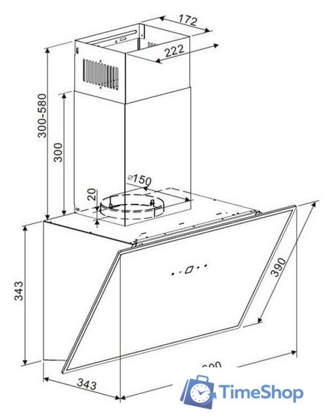 Кухонная вытяжка MAUNFELD Astro 60 (белое стекло) - Изображение №14 — Интернет-магазин Time-Shop