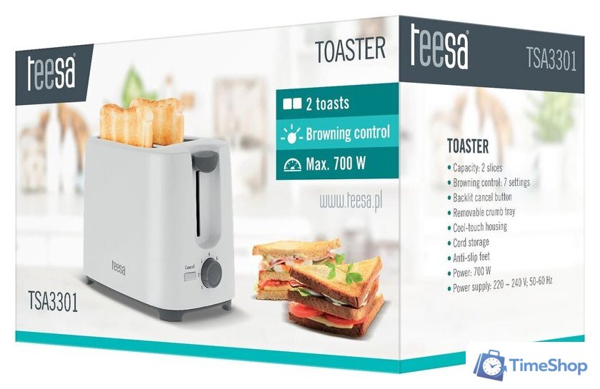 Тостер Teesa TSA3301 - Изображение №6 — Интернет-магазин Time-Shop