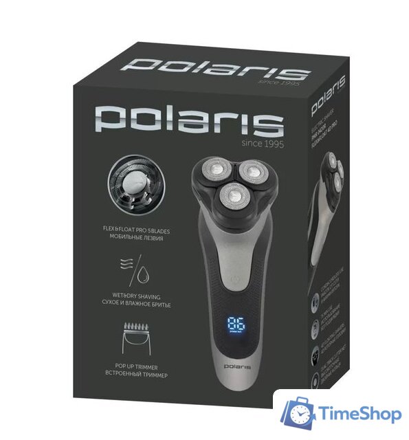 Электробритва Polaris PMR 0420R Flex&Float 4D PRO - Изображение №6 — Интернет-магазин Time-Shop