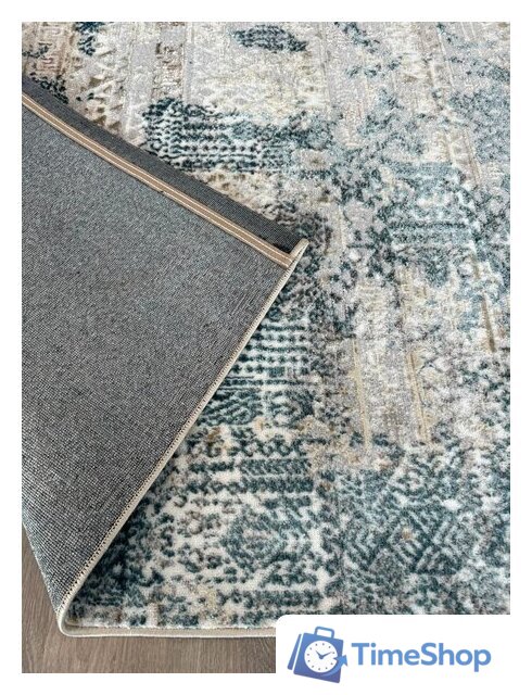 Ковер для жилой комнаты Radjab Carpet Бьянка Прямоугольник D057A 8083RK-B (1.4x2, Cream Shirink/Blue Fdy) - Изображение №3 — Интернет-магазин Time-Shop